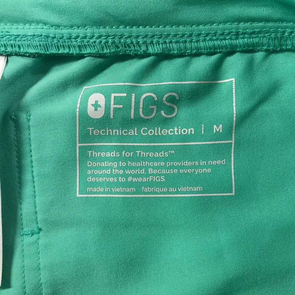 FIGS Technical Collection Teal Green Jogger Scrub Pants Pink Drawstring Mens M